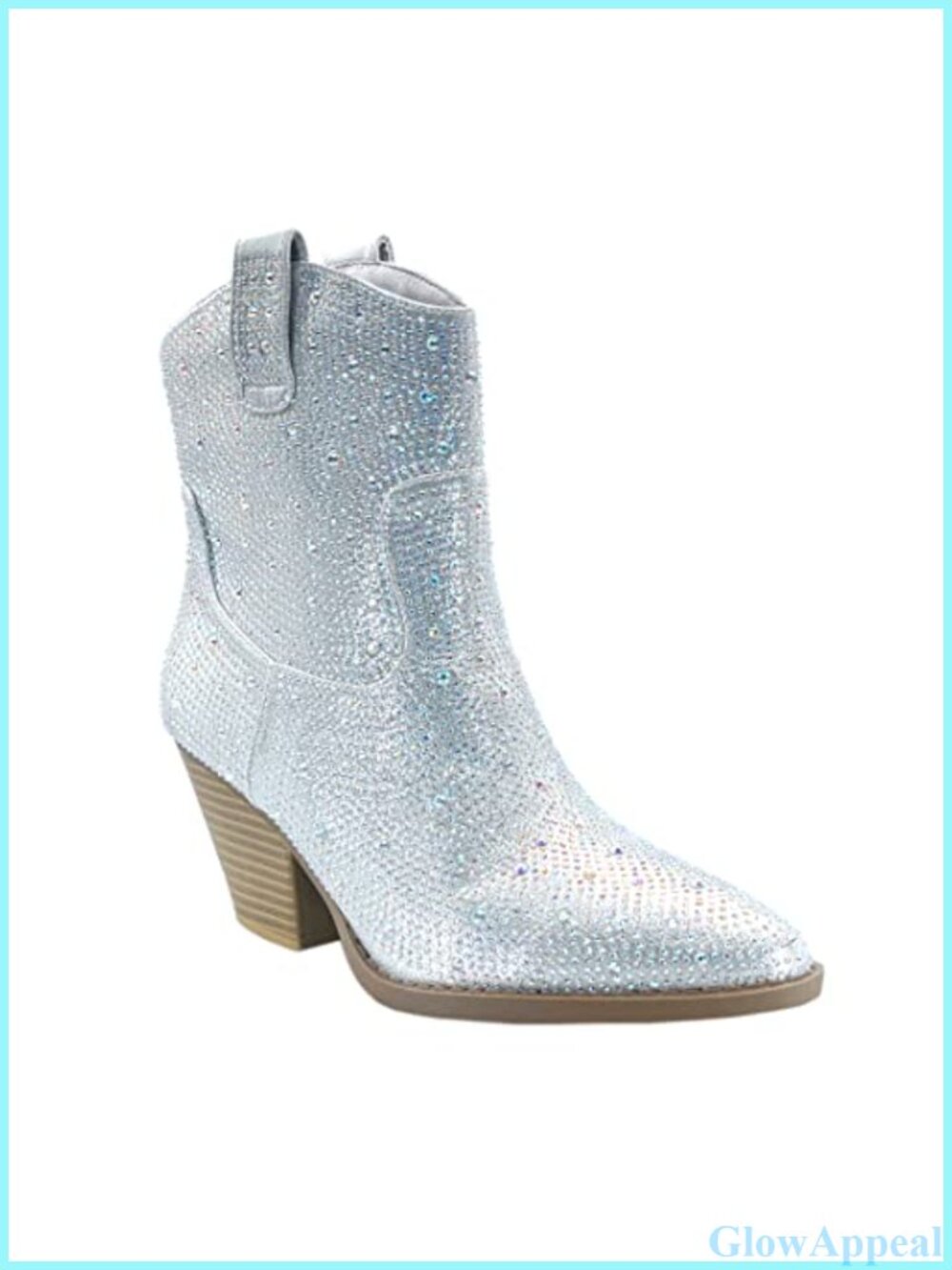 Rhinestone Pointed Toe Western Ankle Booties